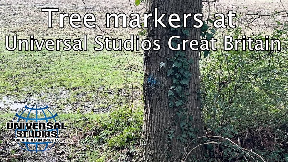 Tree markers have appeared at Universal Studios Great Britain