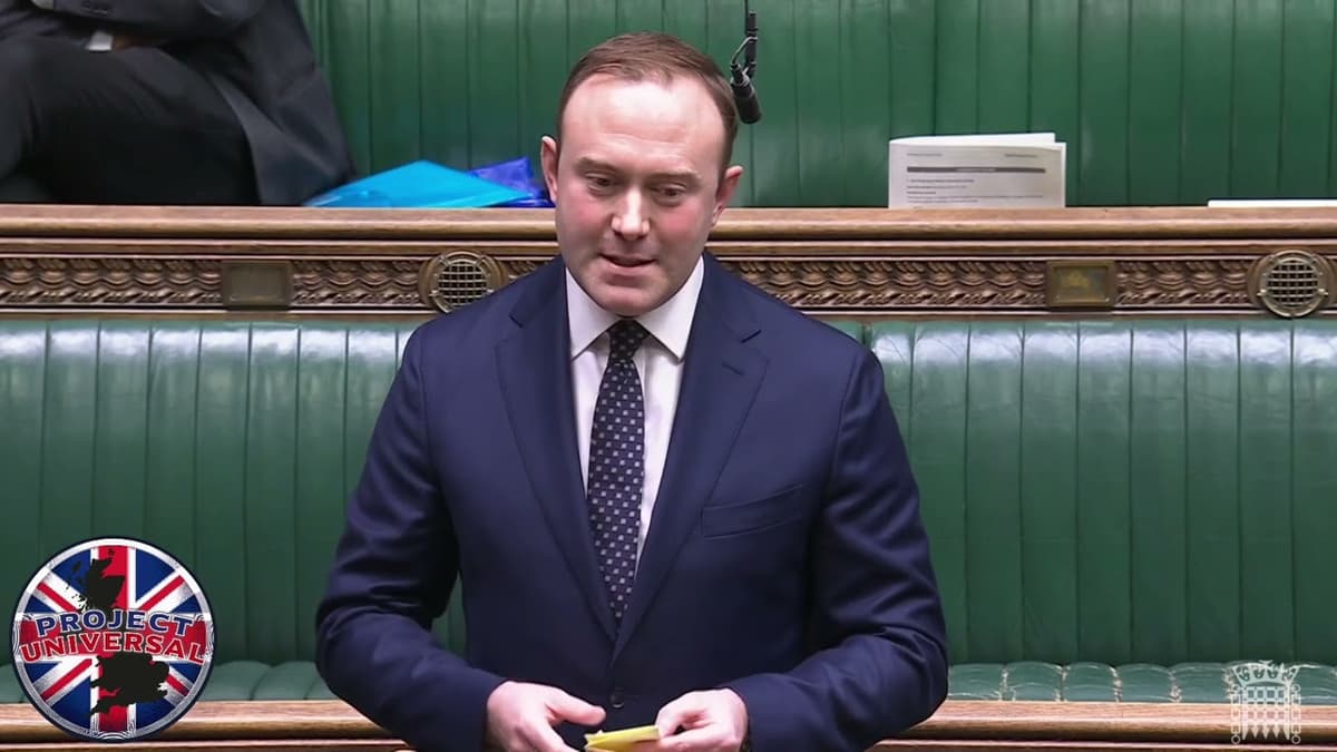 Blake Stephenson, Conservative MP for Mid Beds on Universal Studios in Parliament January 29th 2025.