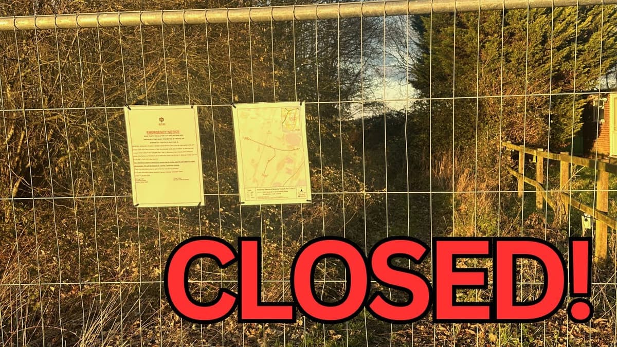 The public footpaths are CLOSED at Universal Studios UK